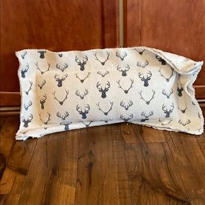 Mud pie antlers lumbar flange pillow 12x24